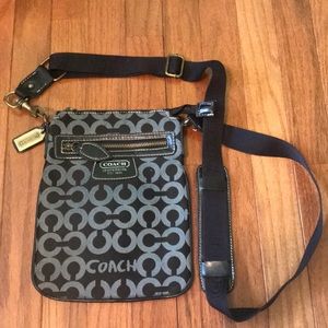 COACH signature cross body purse